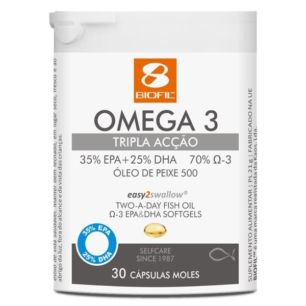 Omega-3 Tripla Acção 30 Capsulas