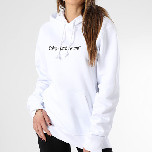 Sweat Capuche Femme Art Series Pink Blanc