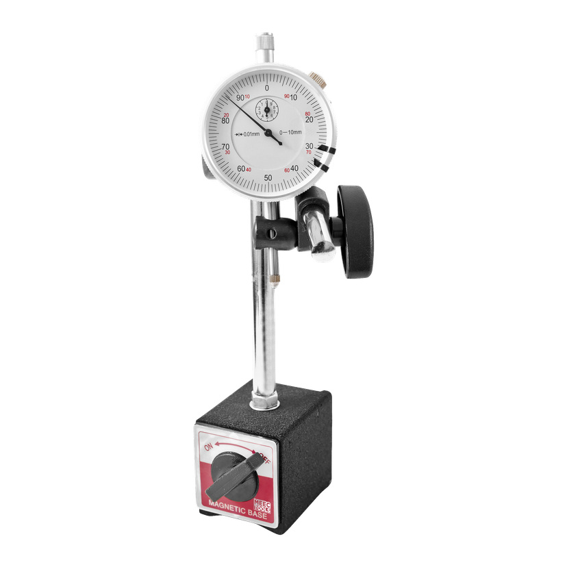 Måleklokke med stativ 0-10 mm