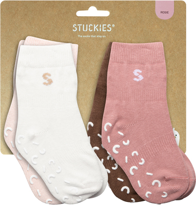 STUCKIES Sokker Anti-slip 4-Pakk, Rosie