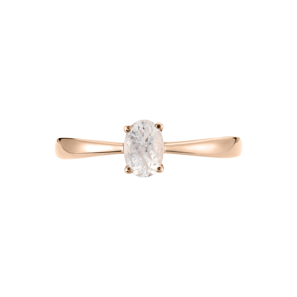 Bague Solitaire Or Rose Lexine Morganite