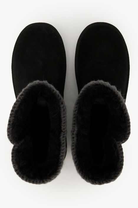 Ara Lammfell-Boots, Veloursleder, Stickerei, Weite H