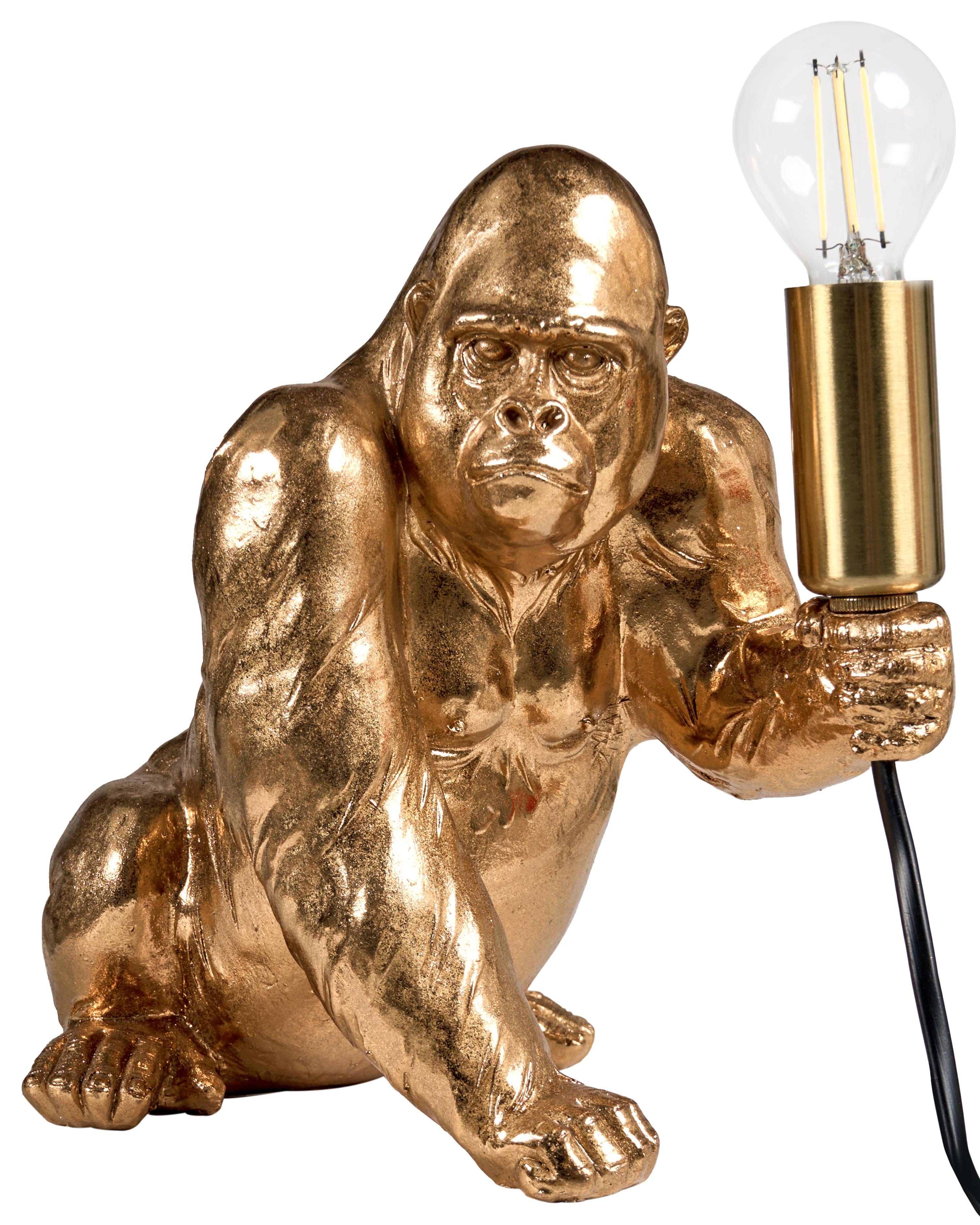 Tafellamp Gorilla HARAMBE Goud
