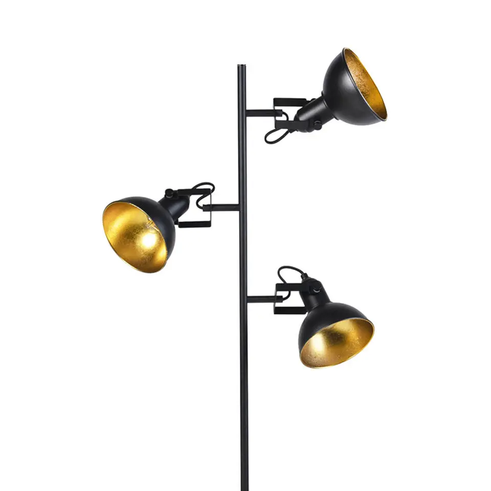 Qazqa vloerlampen tommy zwart e14