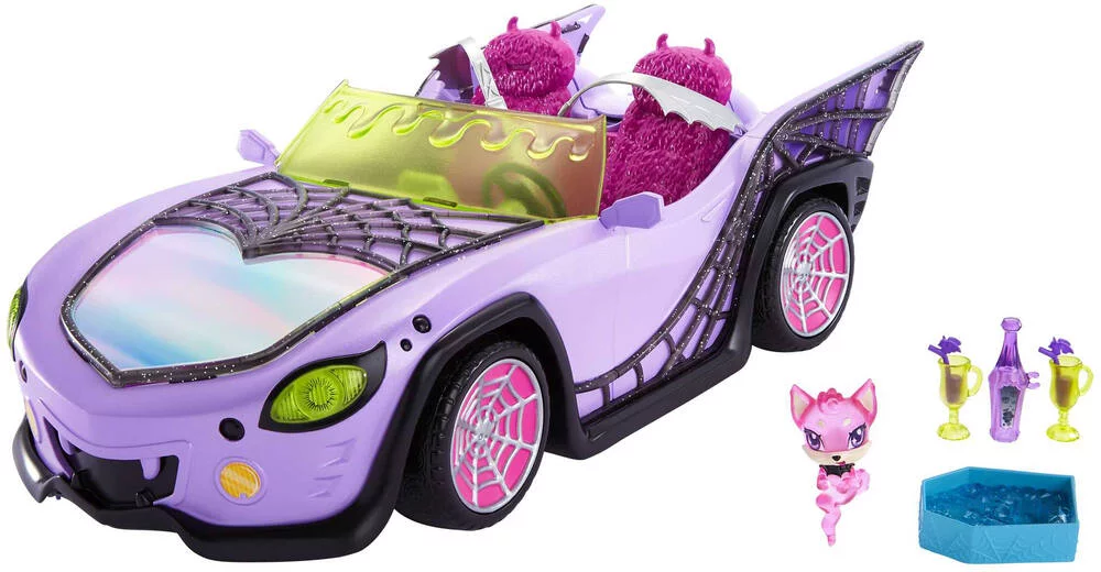 MONSTER HIGH - CABRIOLET DES GOULES - VOITURE AVEC ANIMAL