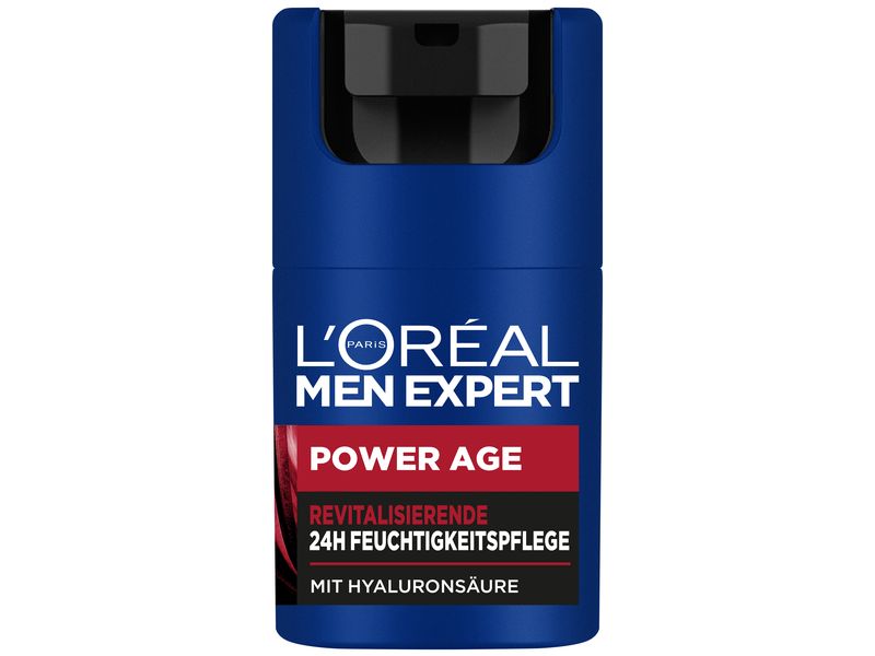 L'Oréal Men Expert Gesichtspflege Expert Day Cream Power Ag Feuchtigkeitspflege mit Hyaluronsäure, speziell für trockene Männerhaut