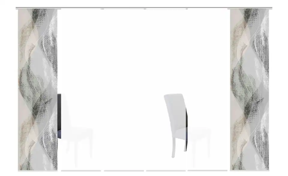 Schiebevorhang 6er-Set Grau 6er-Set