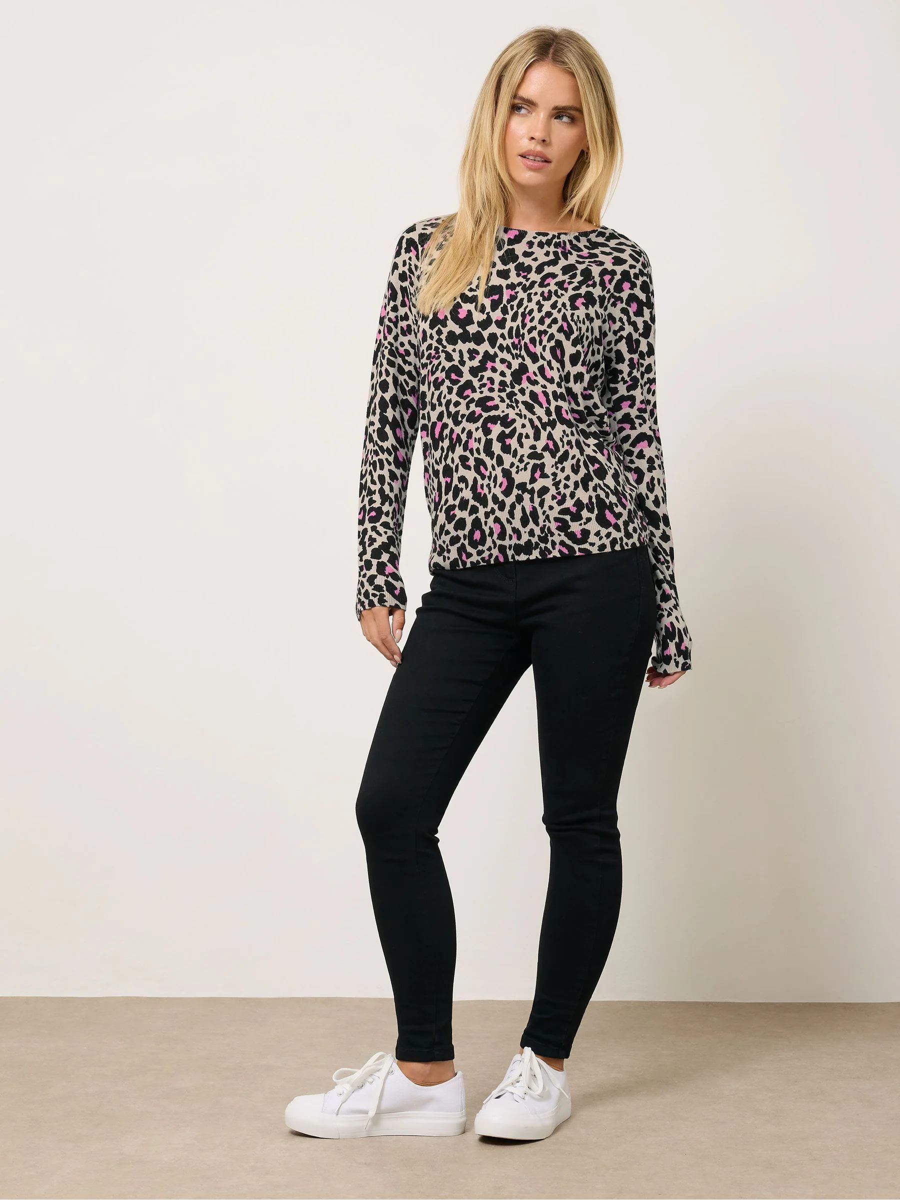 M&Co Petite Leopard Print Jumper