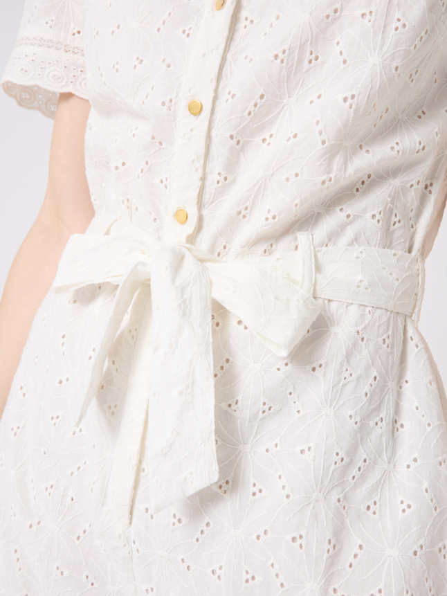 Combinaison short broderie anglaise