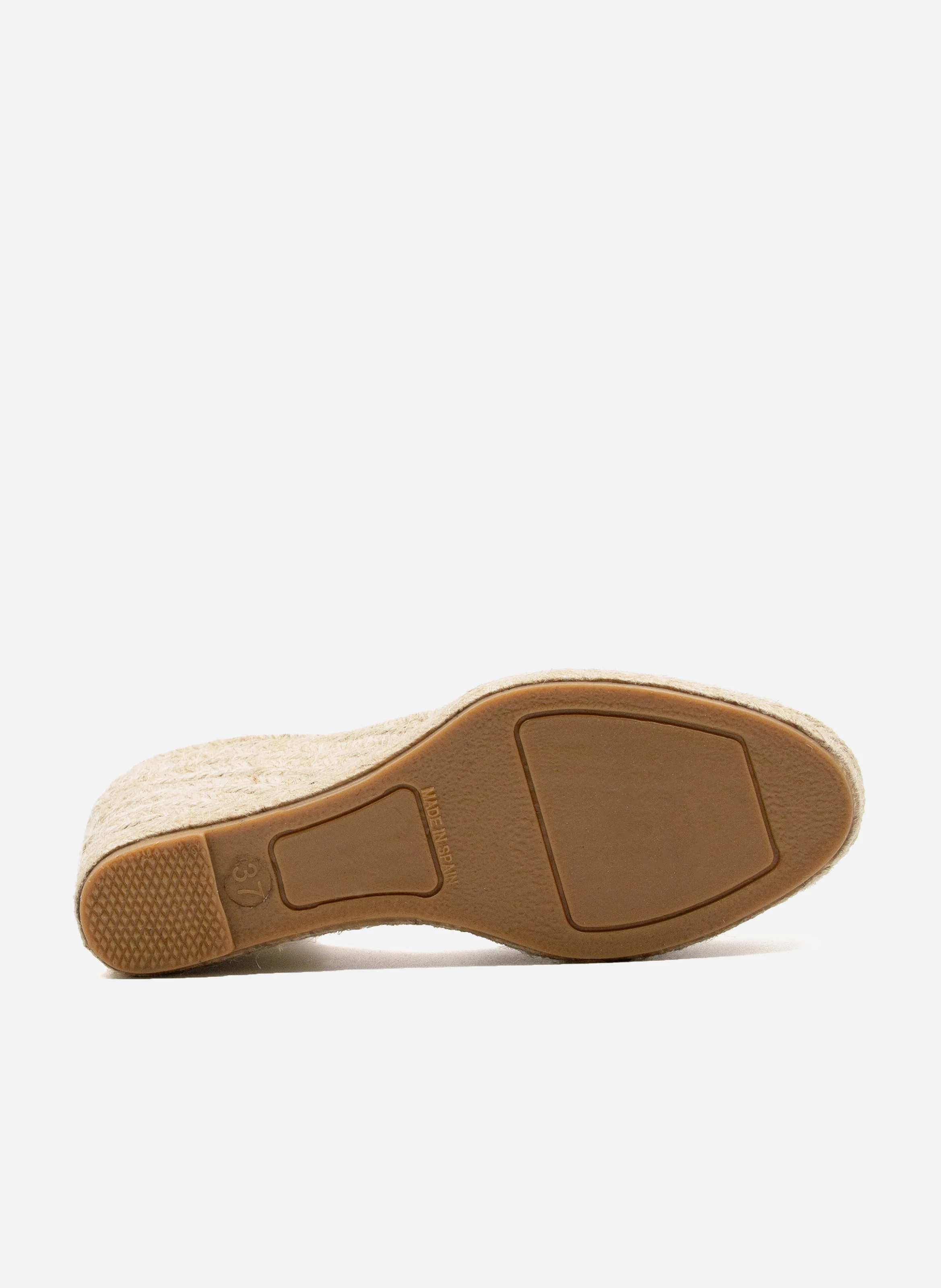 Espadrilles compensées lacées toile recyclée | Beige