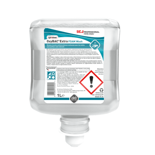 Mousse lavant désinfectante SC Johnson Professional OxyBAC® Extra  Wash recharge de 1L