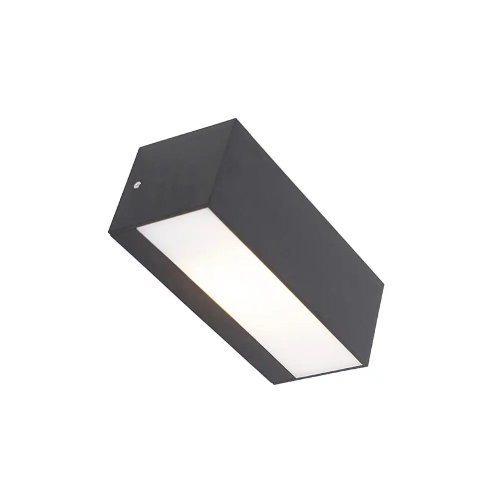 Qazqa wandlampen buiten houks zwart e27