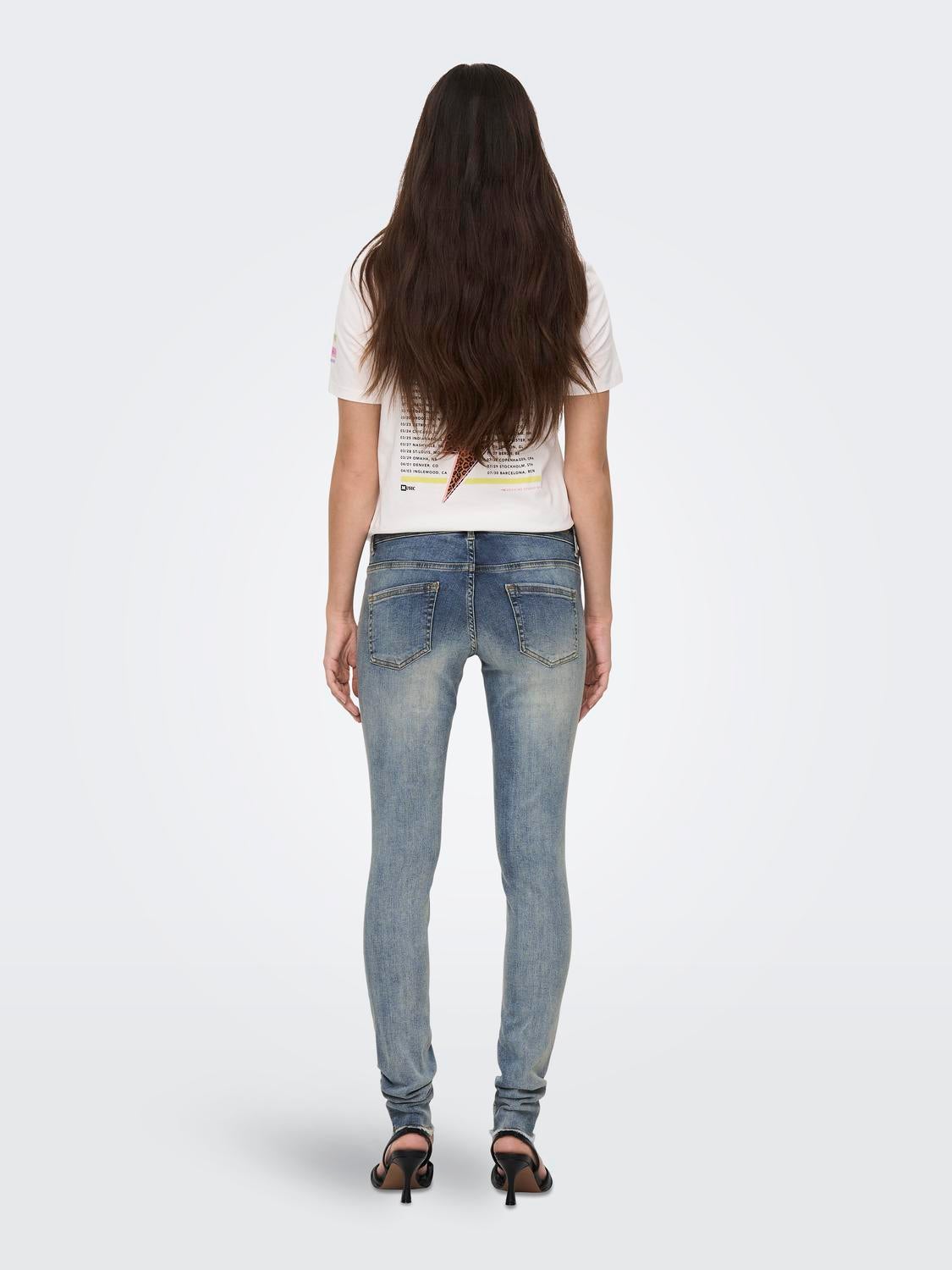OLMBLUSH Mittlere Taille Skinny Fit Jeans Medium Blue Denim