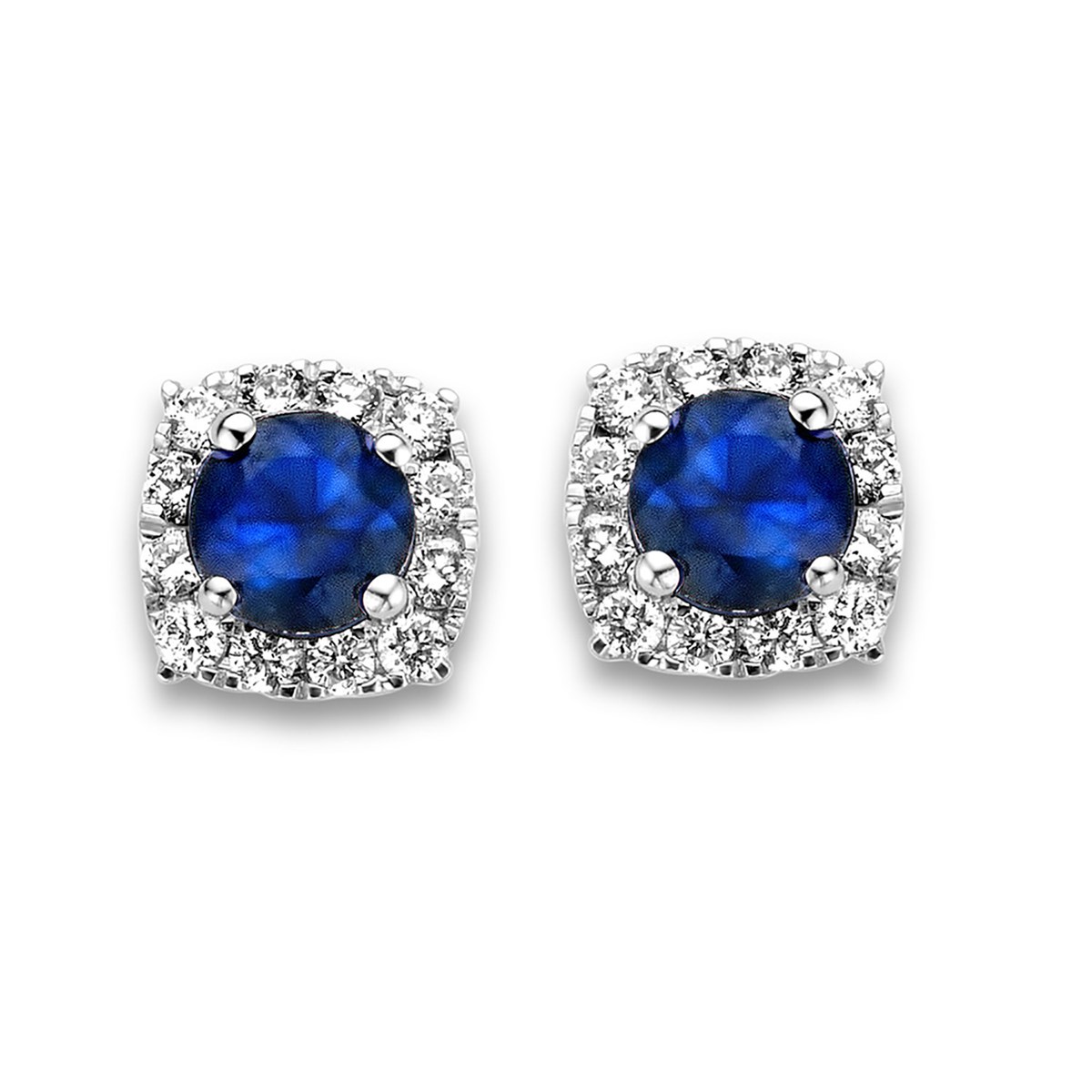 Boucles d'oreilles Braillaxis or saphirs diamants