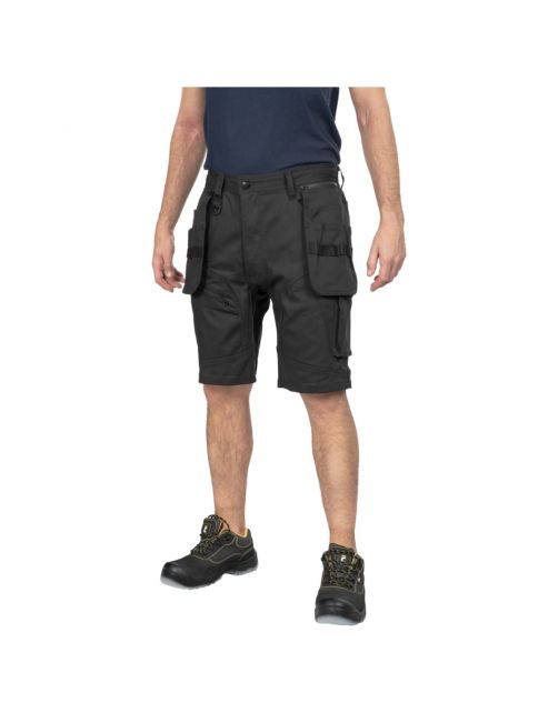 Cerva Werkshort Keilor Stretch Zwart - Werkkleding
