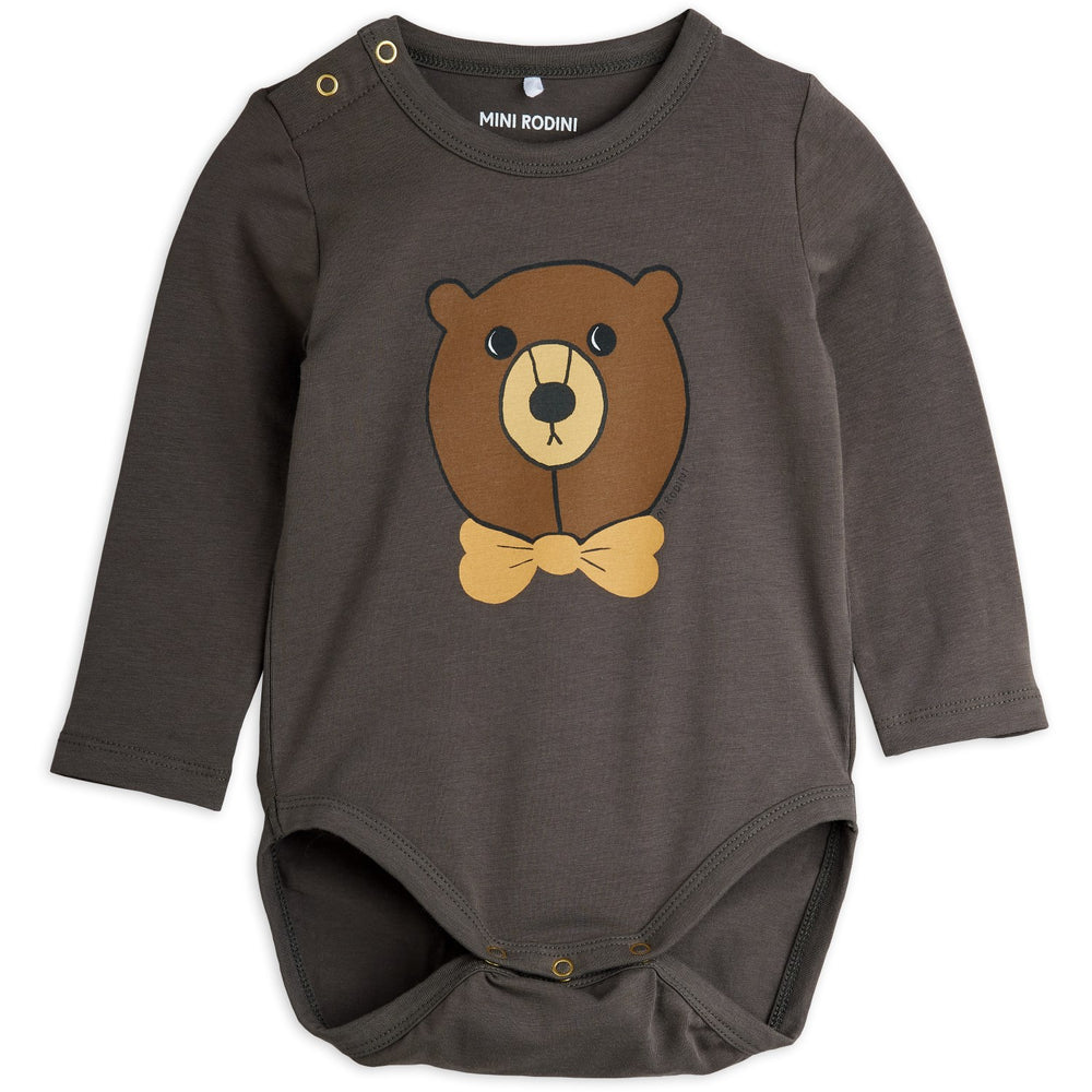 Køb Mini Rodini Grey Bjørn Sp Ls Body