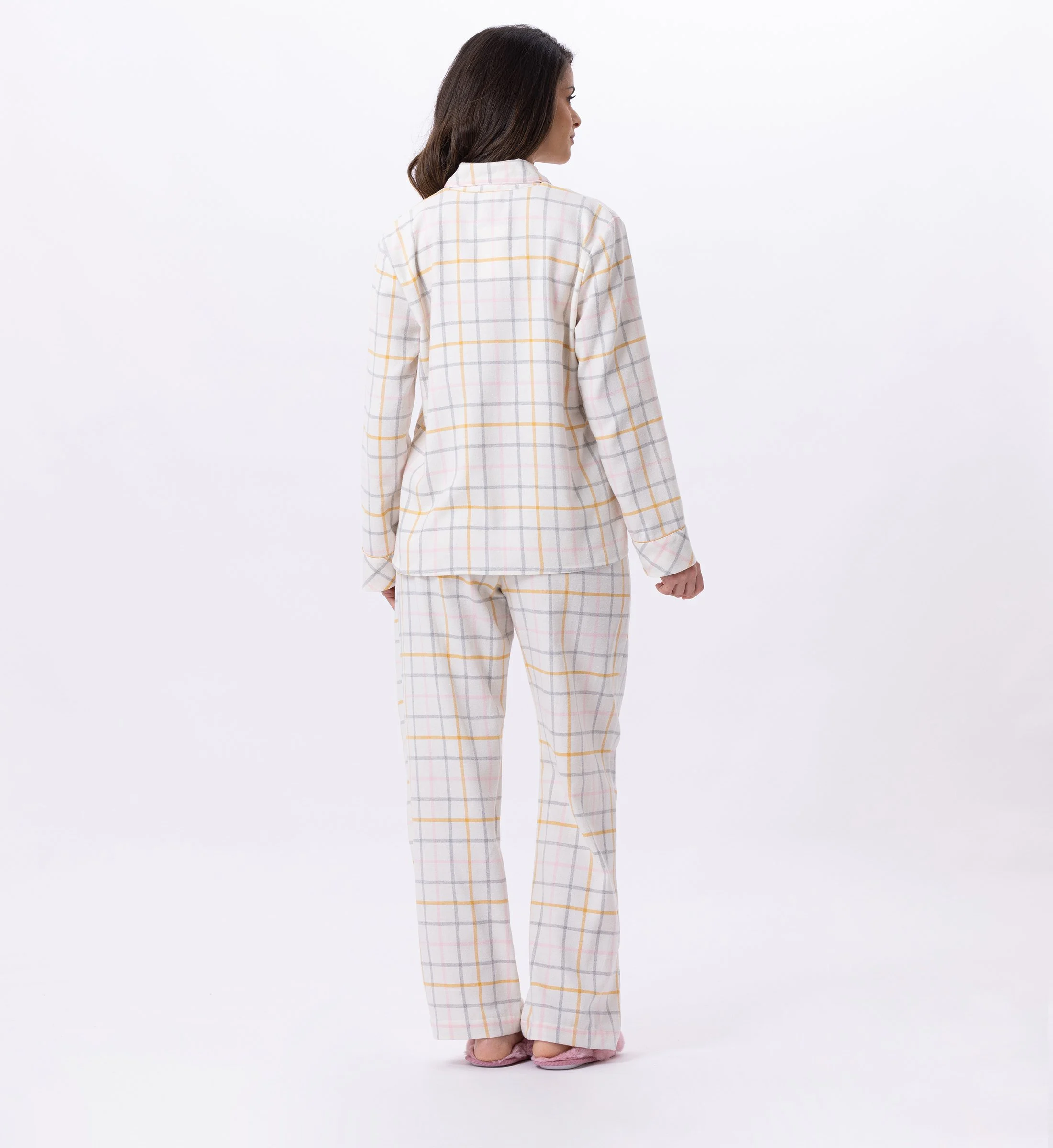 Pyjama boutonné en chaîne et trame | Multicolore