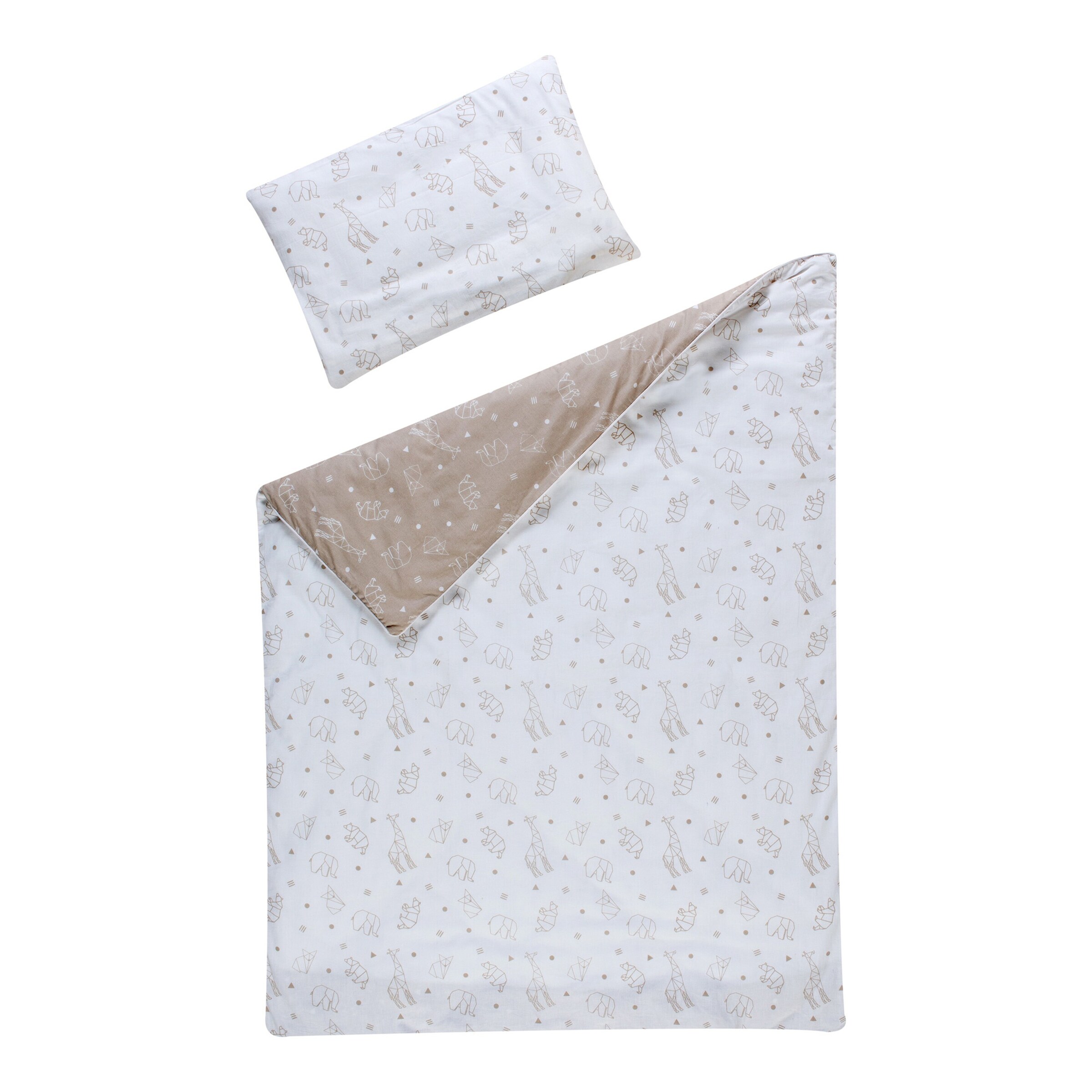 Schardt Babybett mit Ausstattung Classic White 70x140 cm weiß / Origami Beige