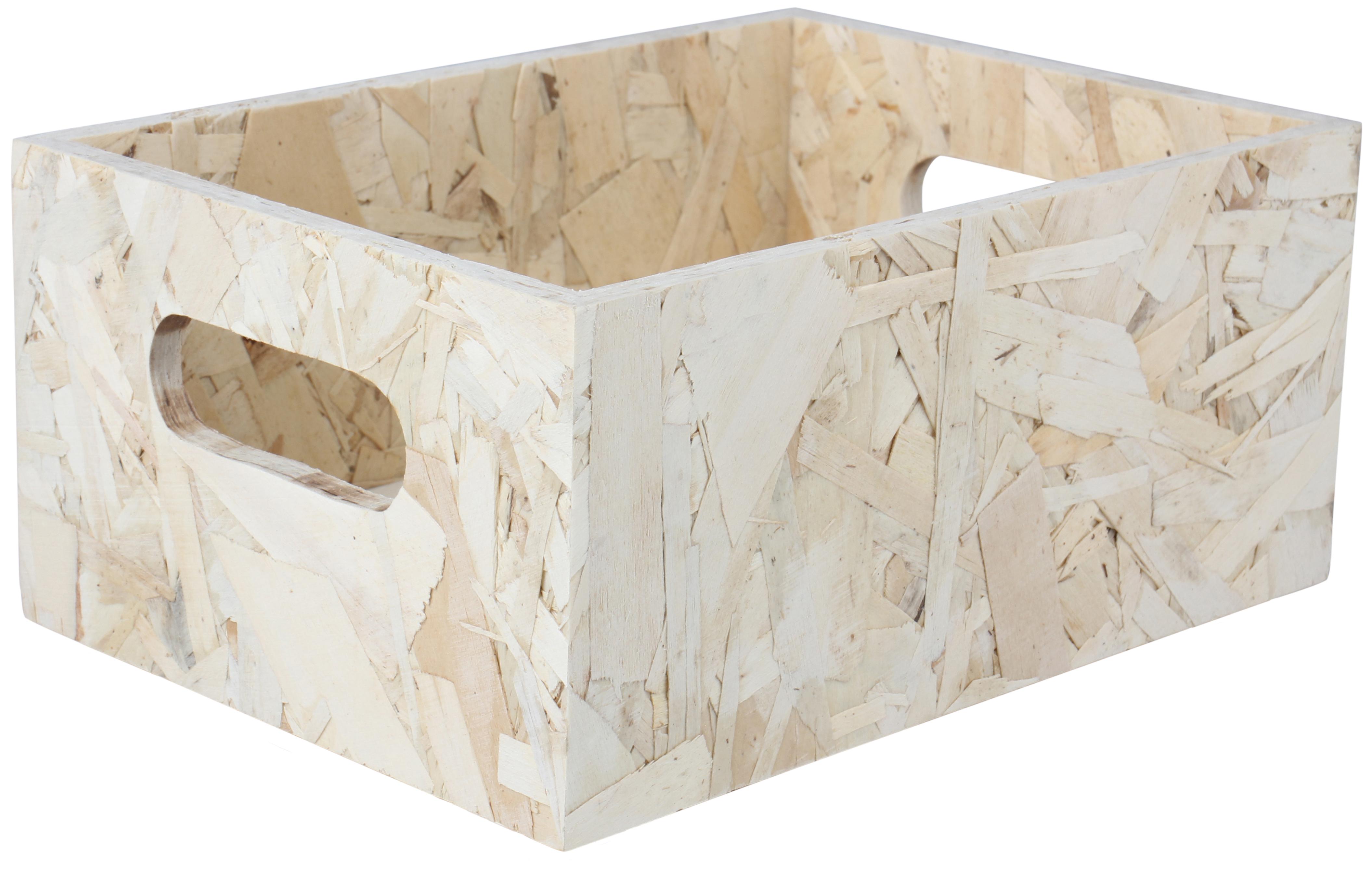 CAISSE FORME DROITE EMPILABLE OSB D.18X13X8CM