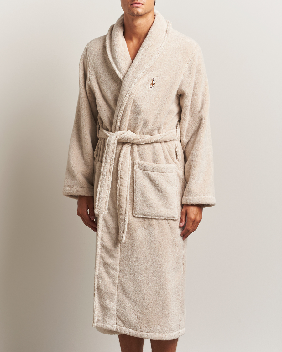 Polo Ralph Lauren Cotton Terry Robe Khaki Stone
