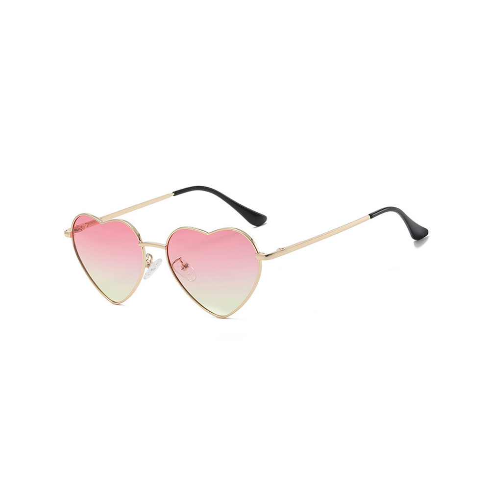 UV400 Herz Sonnenbrille Fashion Accessoire Brille - Gold / Rosa