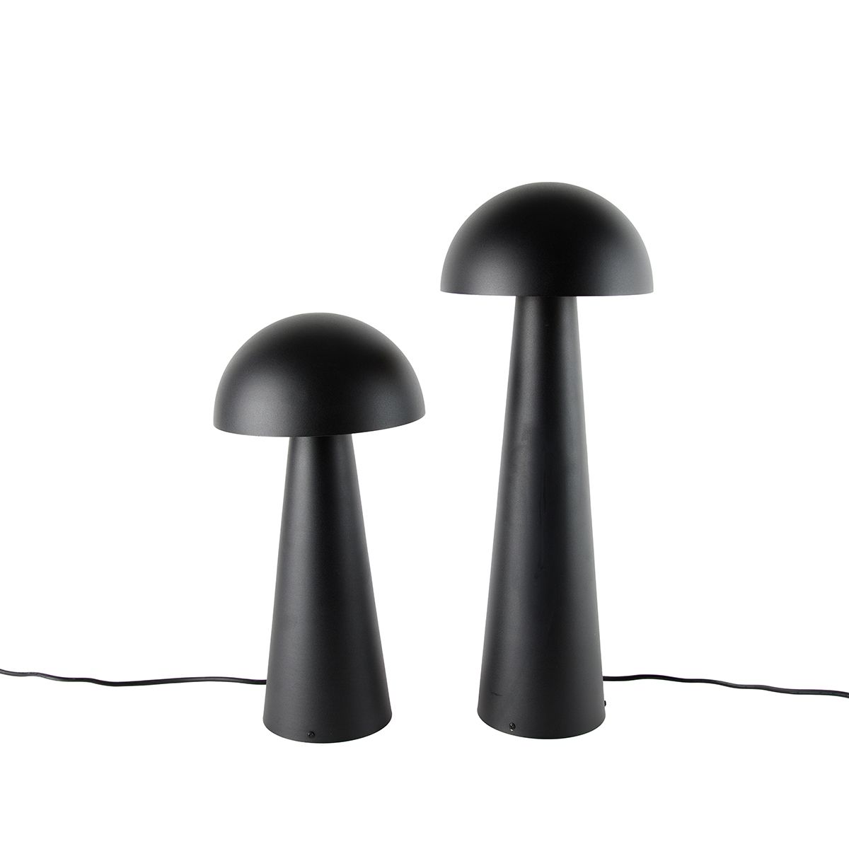 Set van 2 smart buiten vloerlampen zwart 50cm en 65cm incl. Wifi A60 - Mushroom