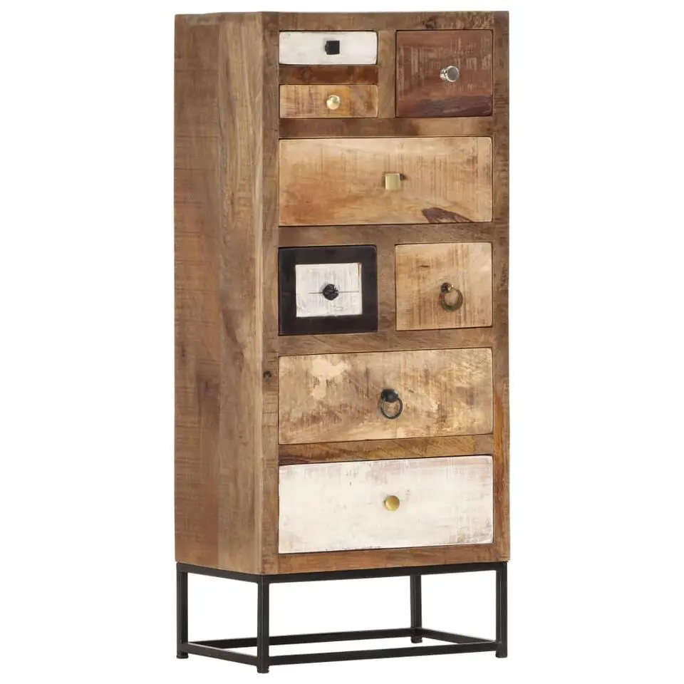 vidaXL Ladekast 45x30x105 cm massief gerecycled hout