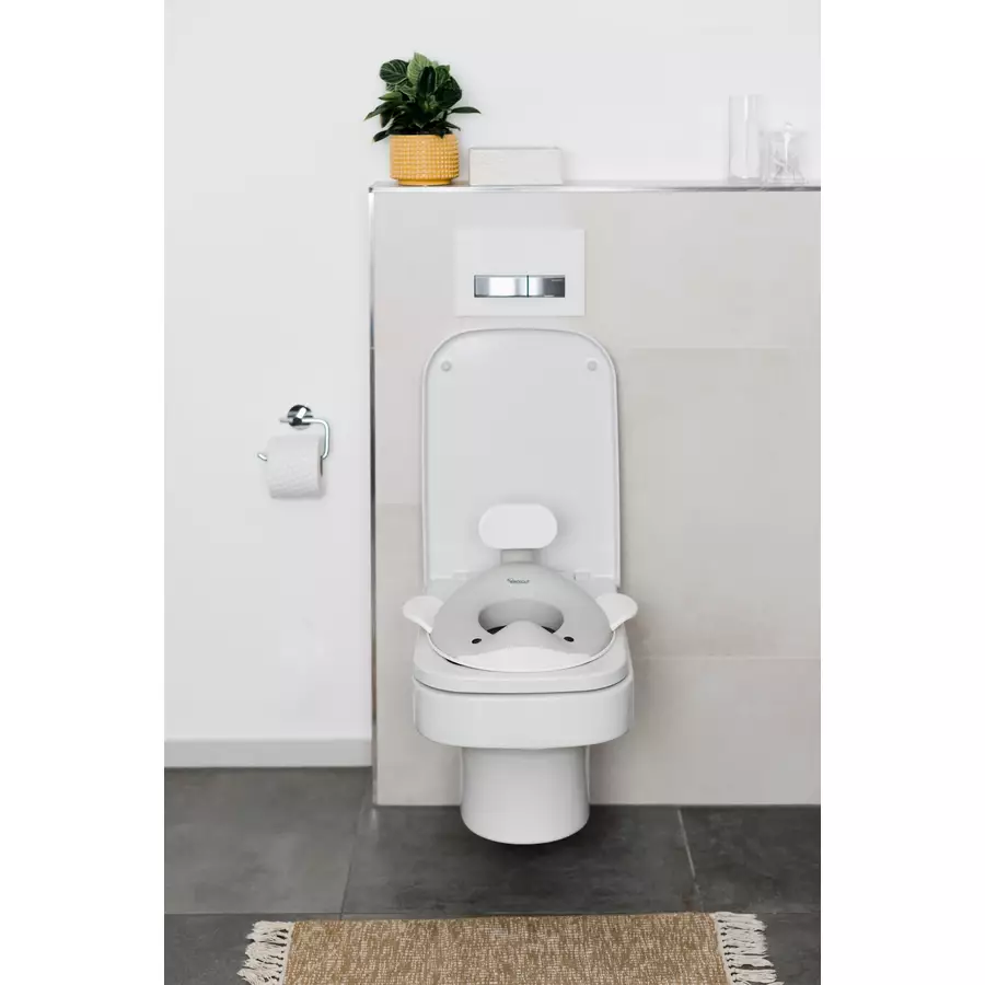 KINDSGUT Toilettenaufsatz Wal hellgrau