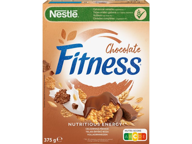 Nestlé Cerealien Cerealien Fitness Schokolade 375 g Knusprige Frühstücksflakes