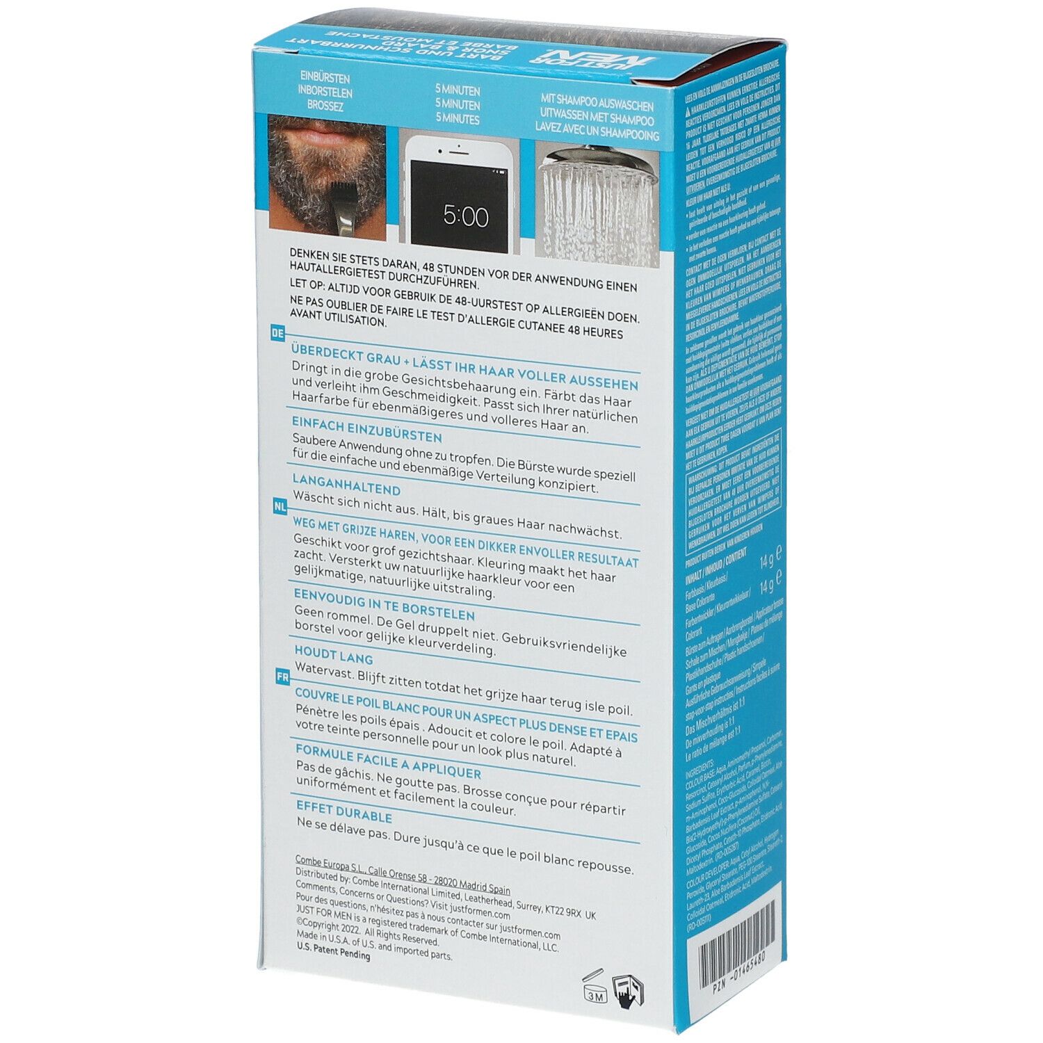 JUST FOR MEN® Pflege-Brush-In-Color-Gel mittelbraun