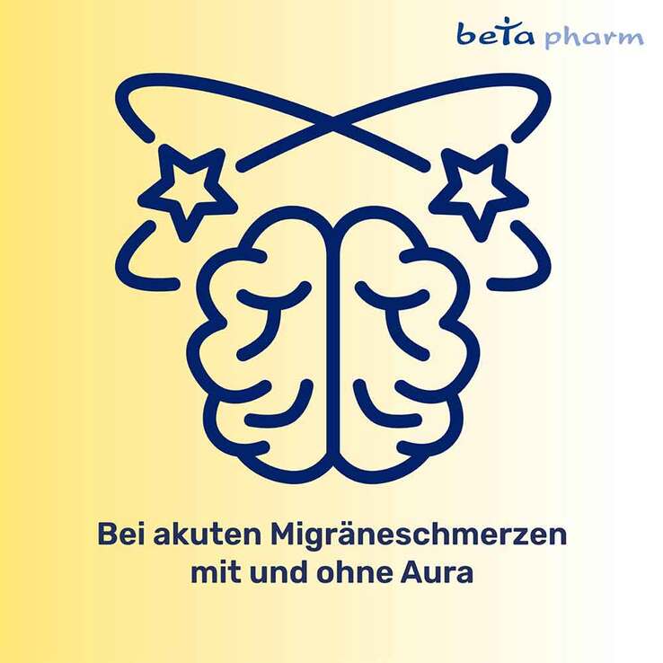 Naratriptan beta bei Migräne 2,5 mg Filmtabletten, 2 St