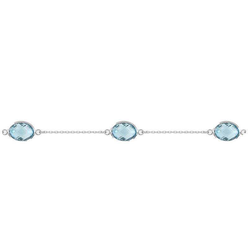Bracelet Femme - topaze - Or 18 Carats - Longueur : 18 cm