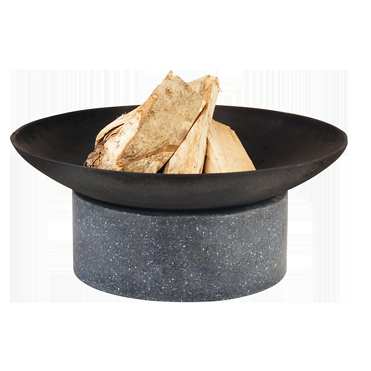 Brasero d'extérieur rond avec support en granite ø59 x h. 67 cm