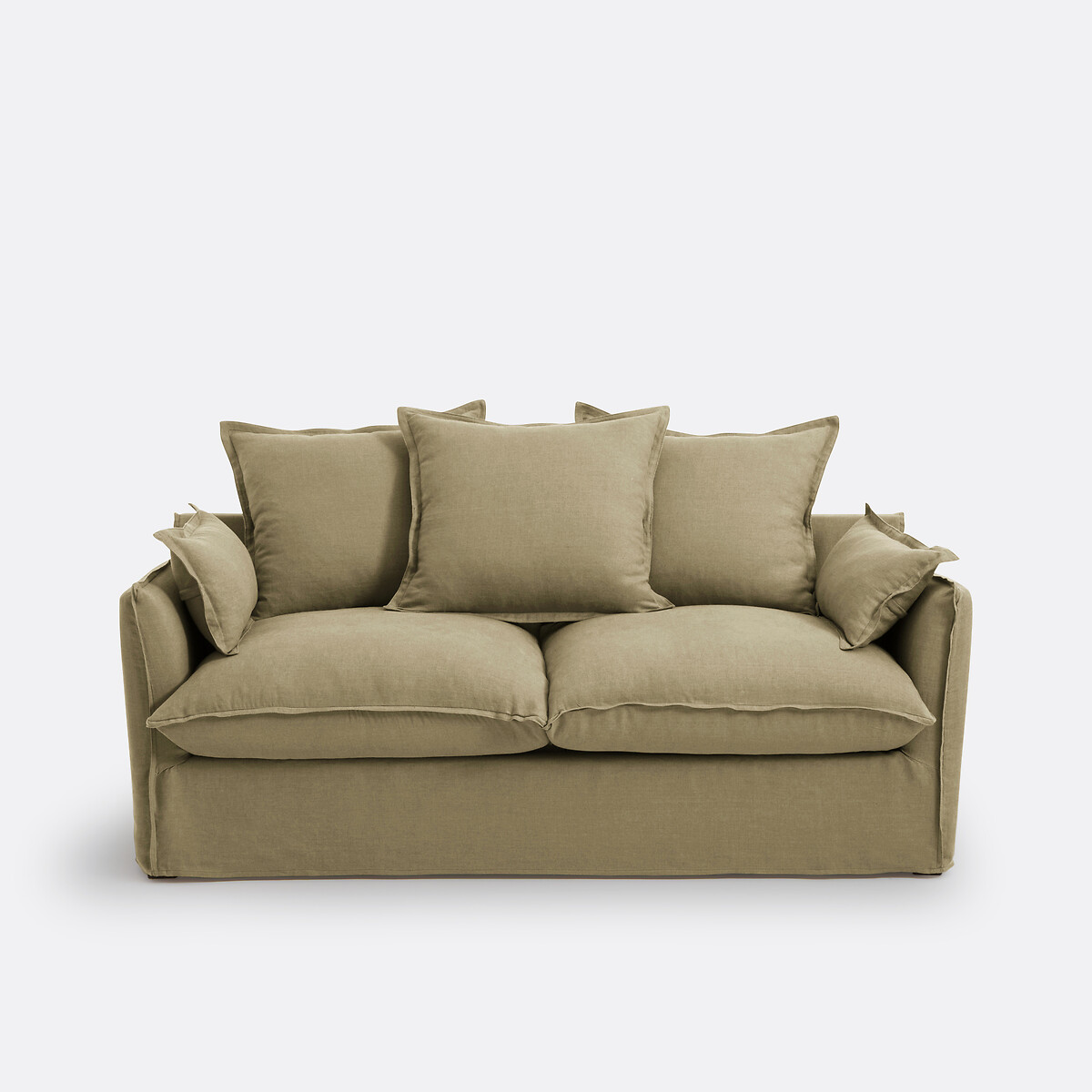 LA REDOUTE INTERIEURS<br>Slaapbank H14 cm, gekreukt linnen, Odna