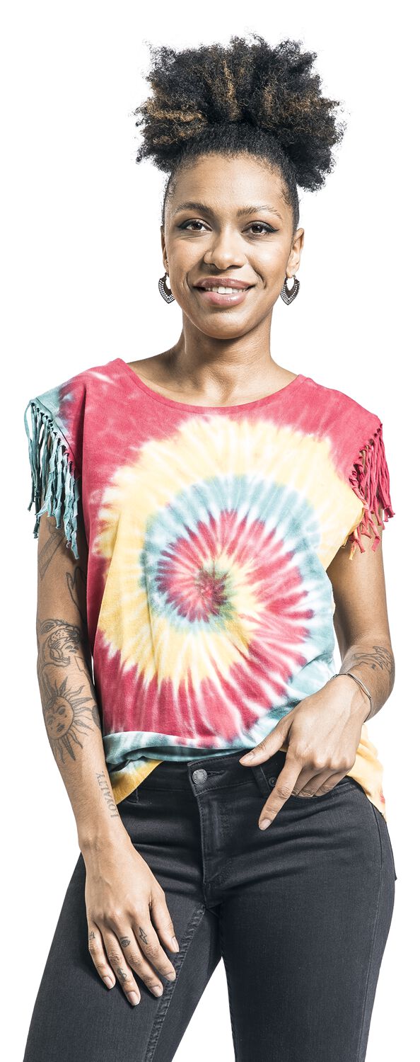 T-shirt délavé batik multicolore | RED by EMP T-Shirt Manches courtes