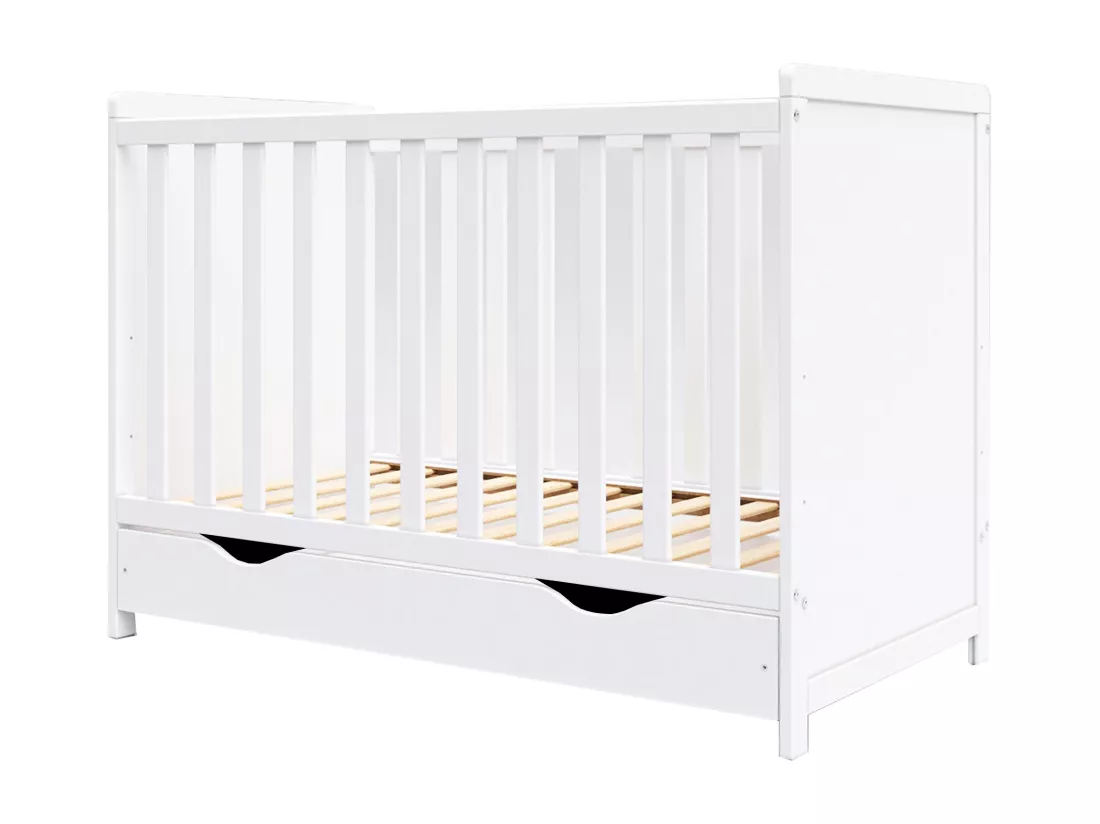 Lit bébé évolutif avec tiroir - OLIVIA - 120x60 cm