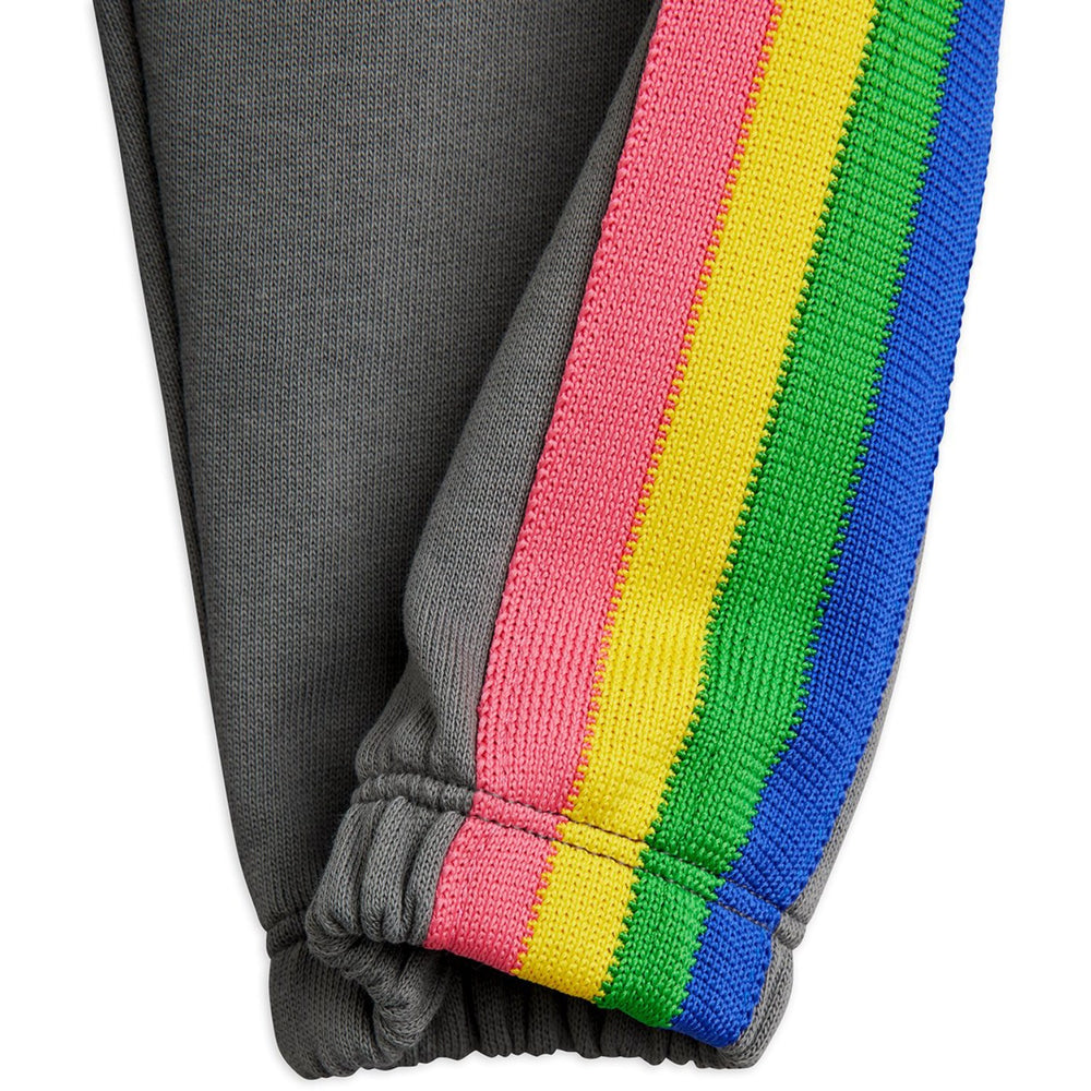 Køb Mini Rodini Grey The Milky Way Rainbow Panel Sweatpants
