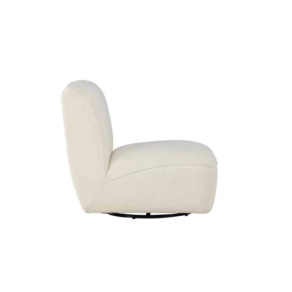 Loungestoel Wit Stof - Draaibaar - My