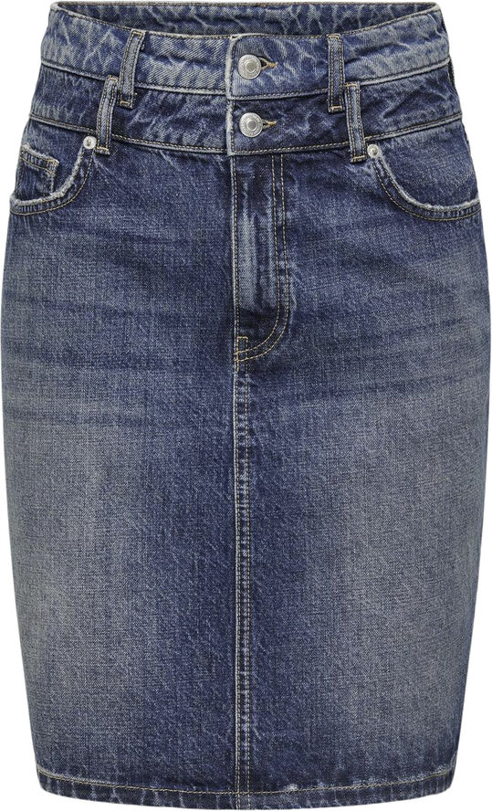 ONLY ONLJACKY HW DOUBLE WB DNM SKIRT DOT Blå