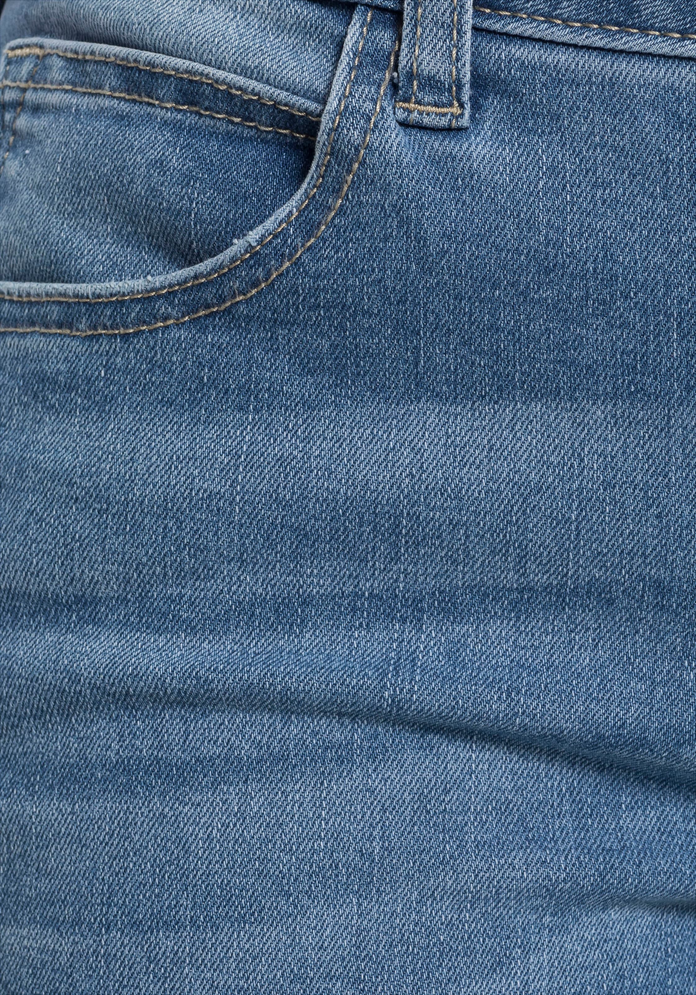 KangaROOS Relax-fit-Jeans »RELAX-FIT HIGH WAIST«, knöchelfreie Schnittform,  krempelbare Beinabschlüsse