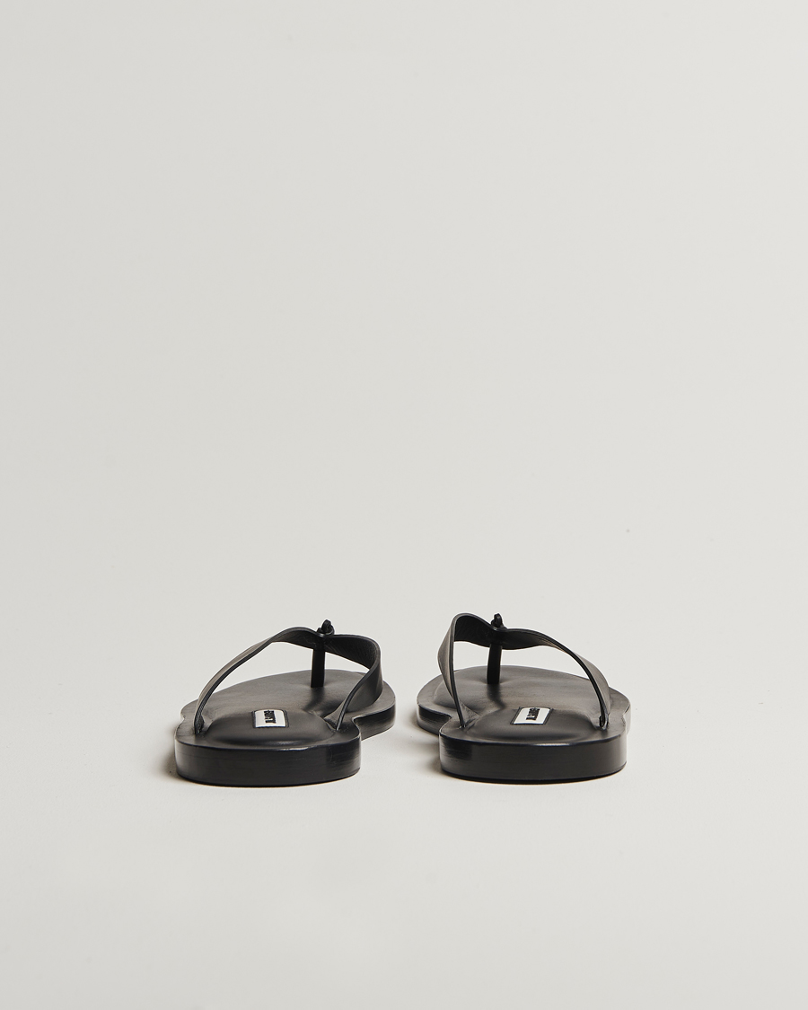 Jil Sander Leather Sandals Black