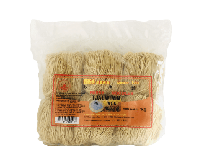 San Kong Wok Noedels (Tjauw Min) 1kg