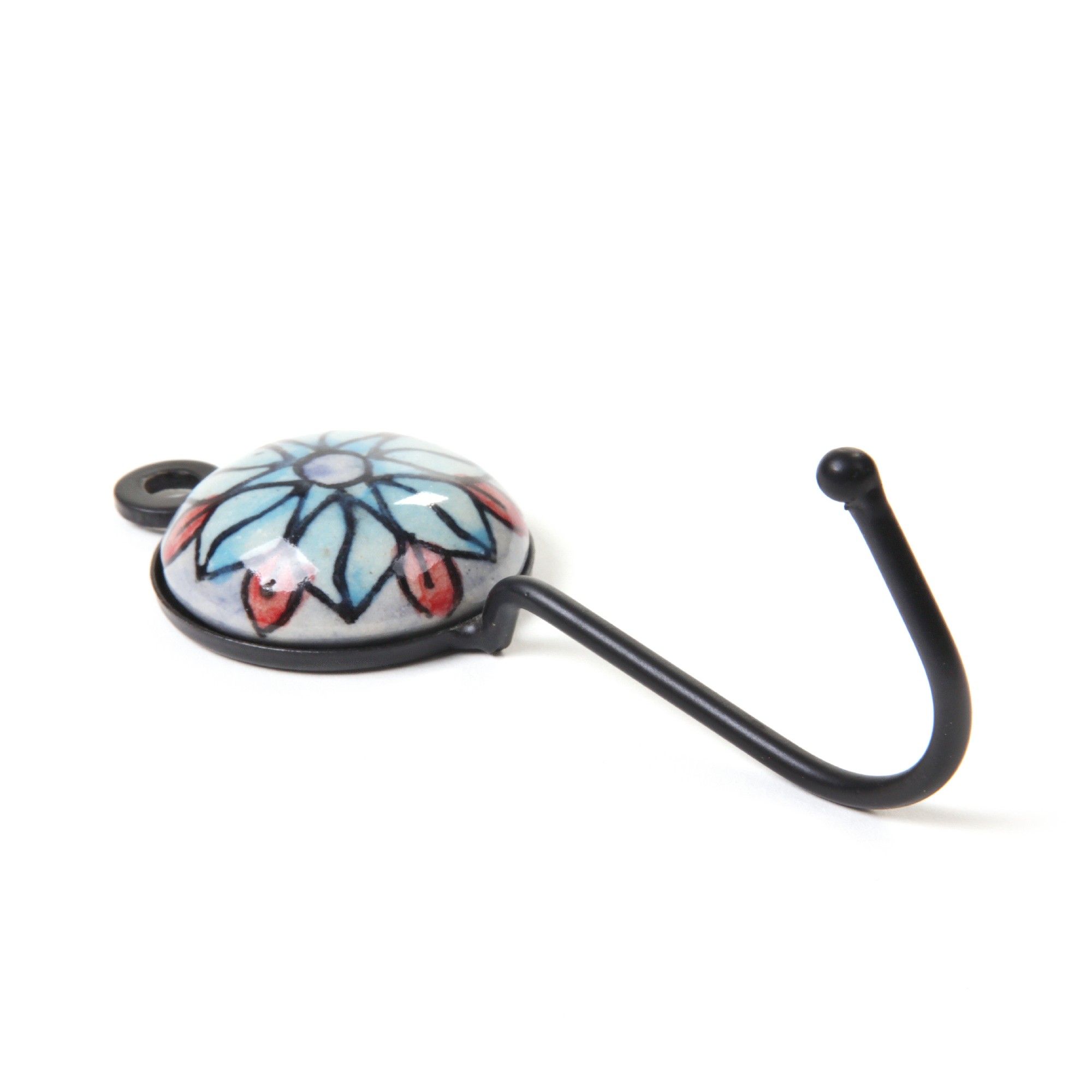 Wandhaken 1fach, hellblau, L 4,5 cm, B 4,5 cm, H 15 cm von fischer's lagerhaus