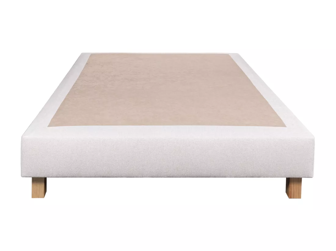 Sommier tapissier 160x200, beige, Gamme Prestige Hôtel, bois massif + pieds offerts