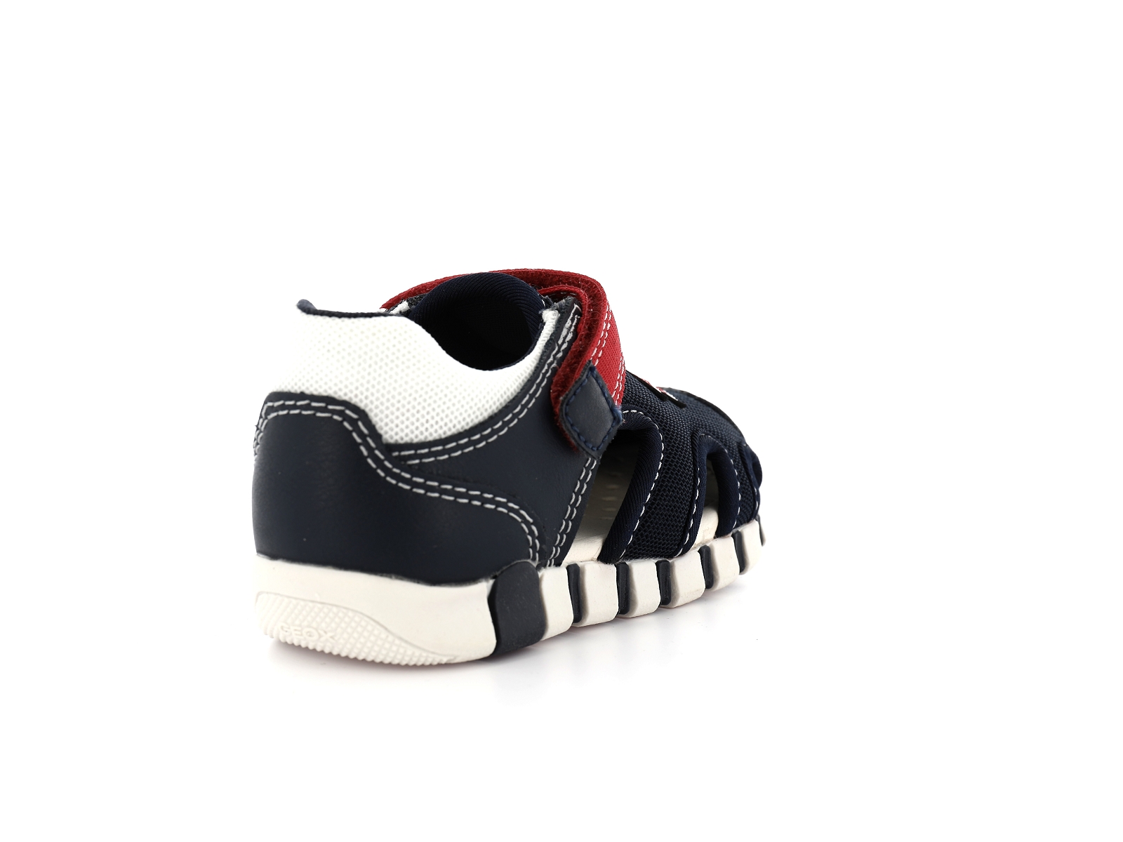Geox-SANDAL IUPIDOO B455PB Matières combinées Marine Rouge