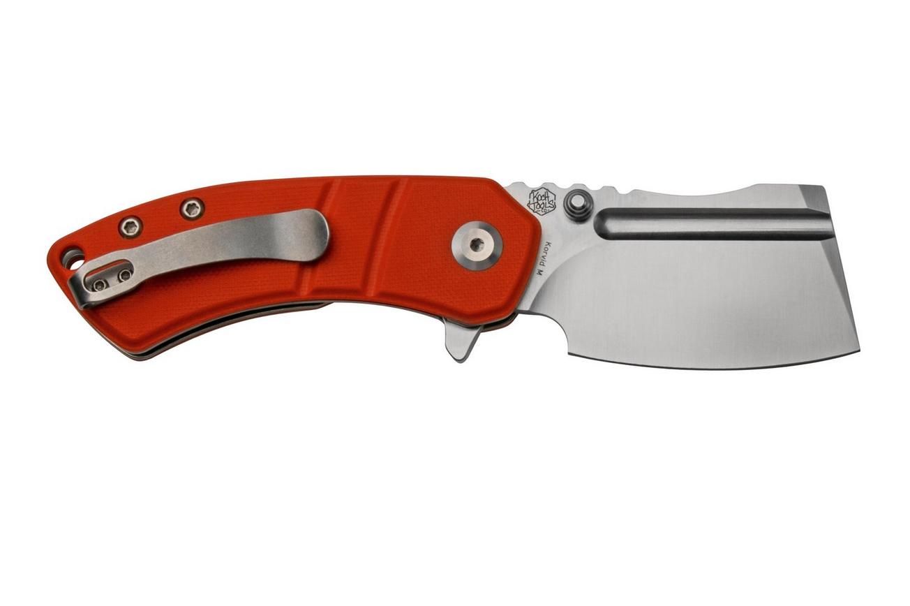 Kansept Korvid M T2030A6 Stonewashed, Orange G10 zakmes, Justin Koch design