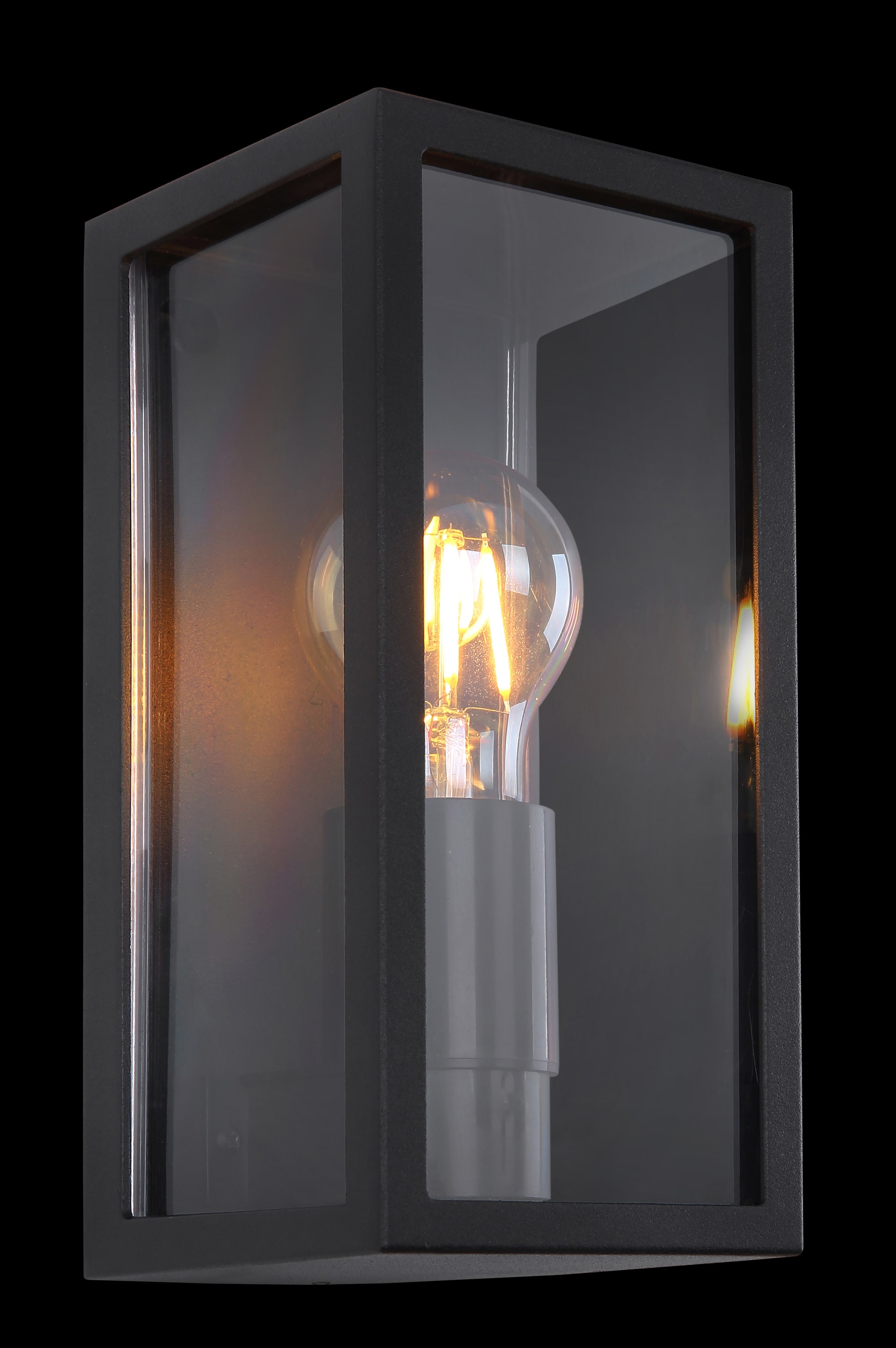 GLOBO LED Retrofit Außenwandleuchte GUNDULA schwarz /Kunststoff