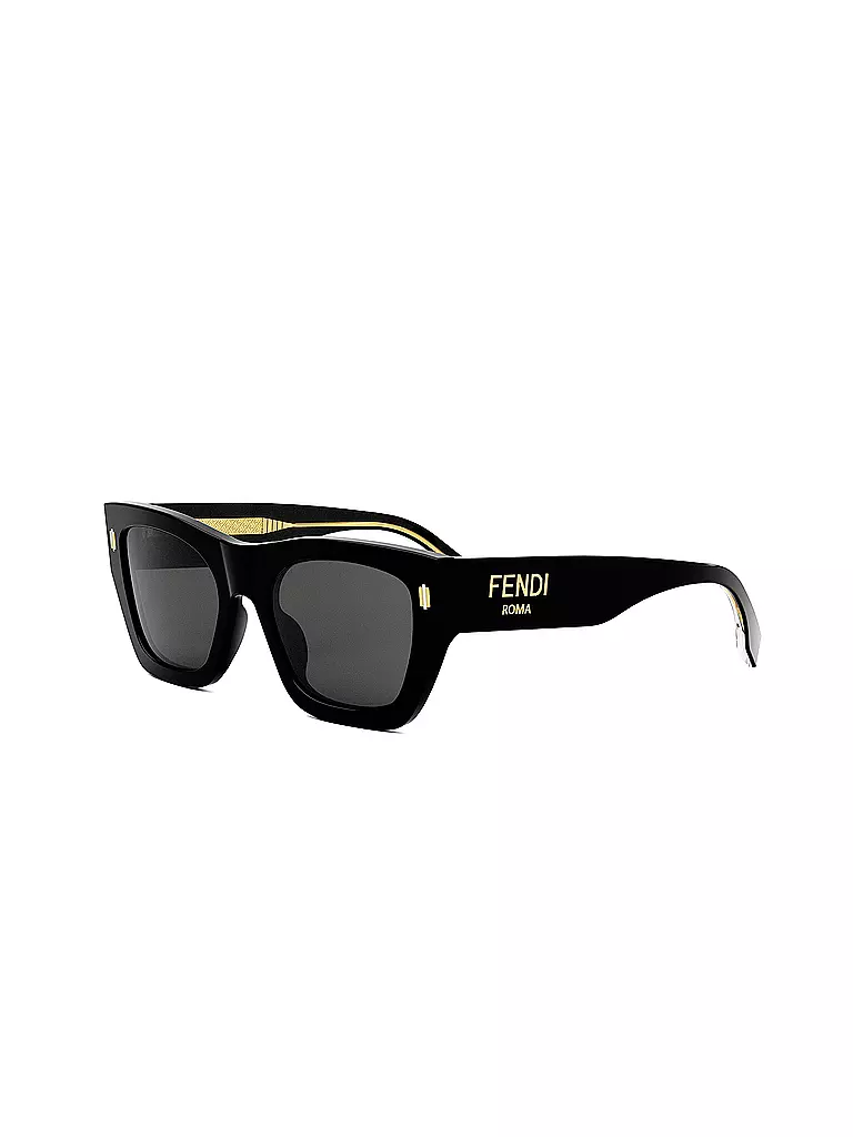 FENDI FENDI Roma schwarze eckige Sonnenbrille schwarz