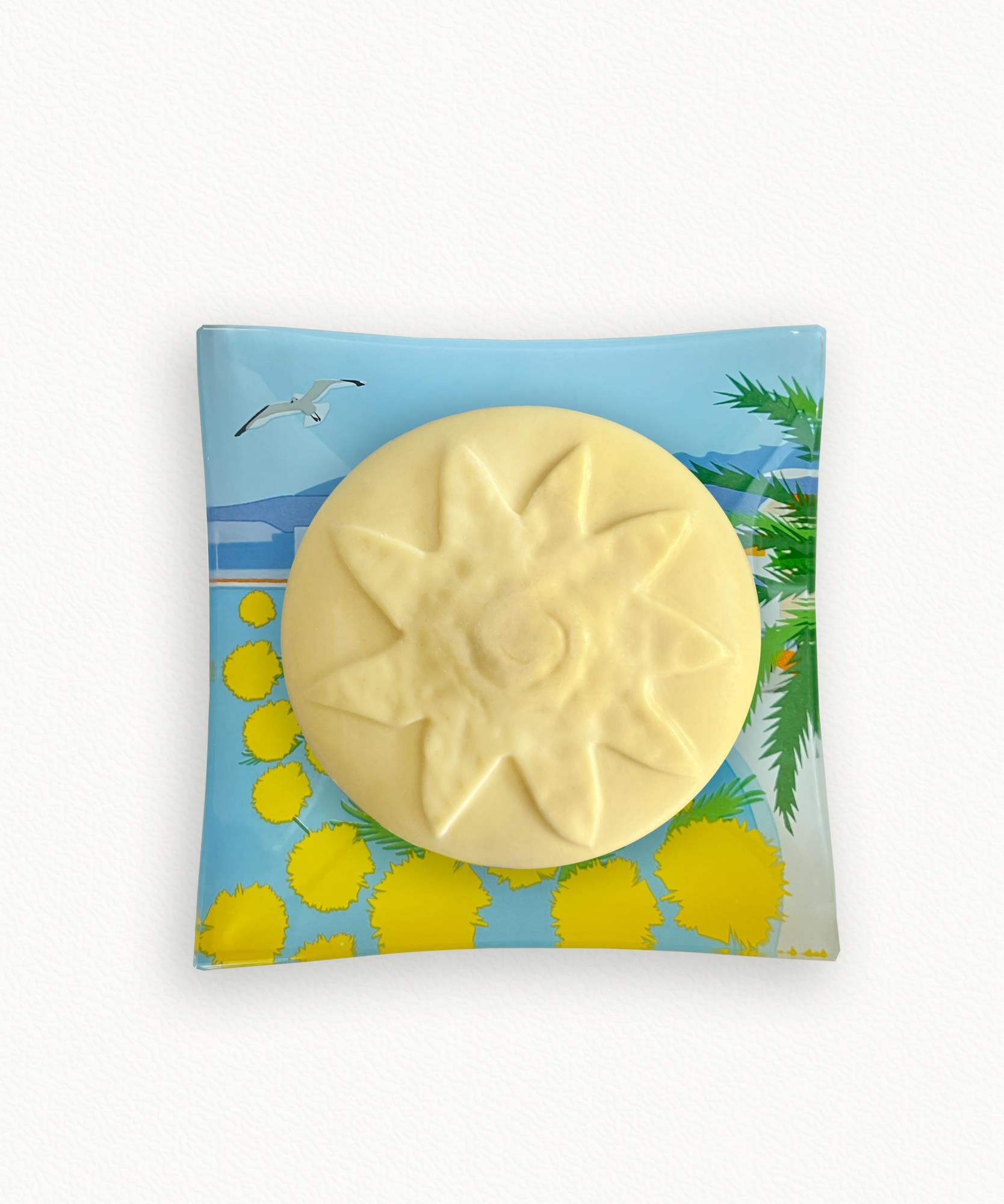 Mimosa  Savon & porte savon - 150 g