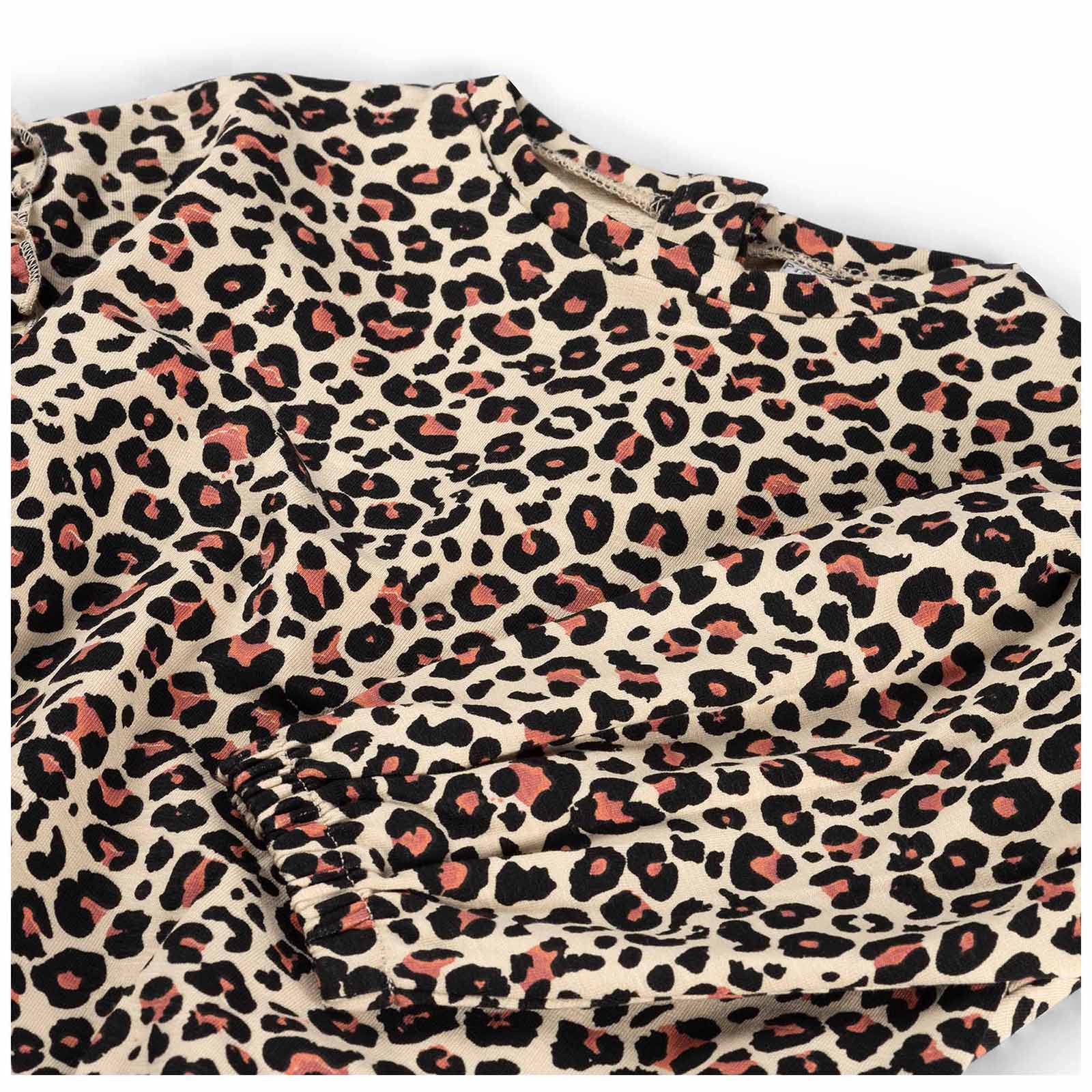 Prénatal baby sweater lange mouwen dierenprint bruin